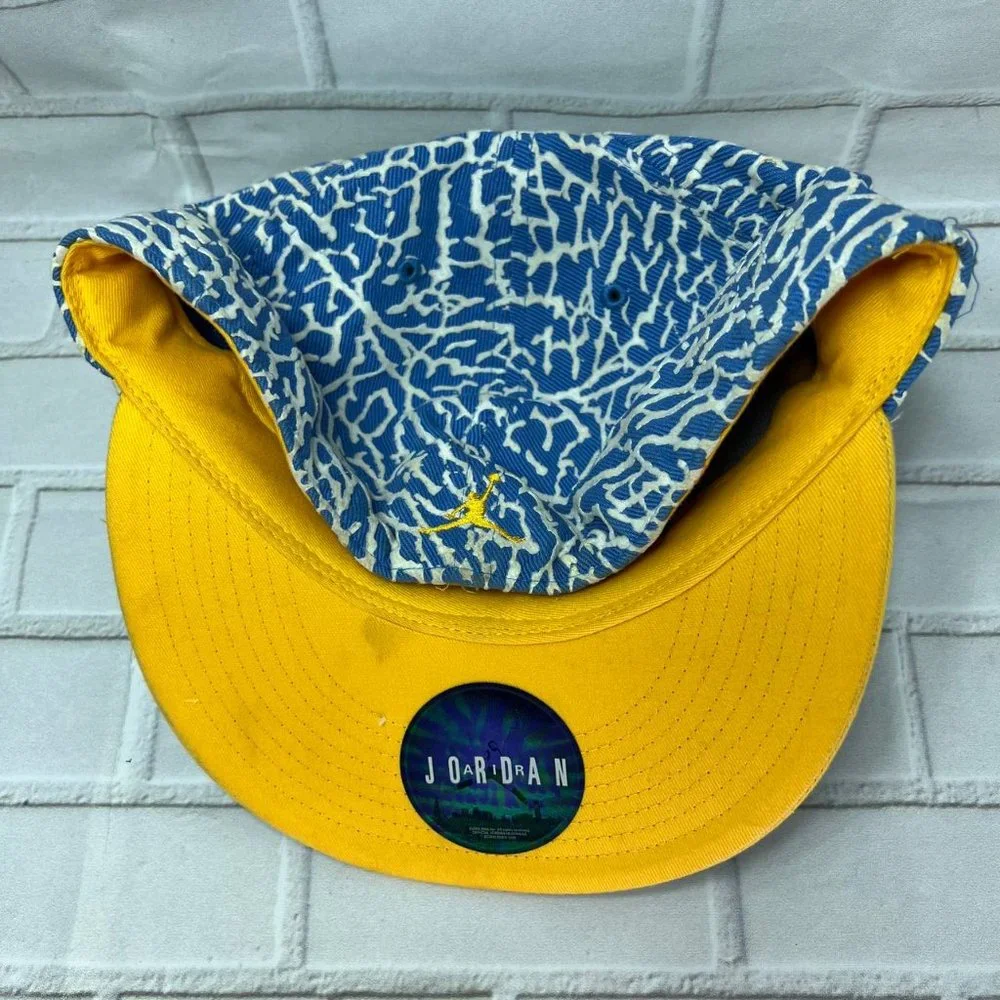 Air Jordan Cement Elephant 7‎ 1/2 Jumpman Hat Fitted Cap Blue White Men Laney